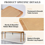 Solid wood bench, dining room dining chair, simple solid wood bedroom chair, bed end stool, living room, cane weaving shoe stool, suitable for dining room, living room, porch