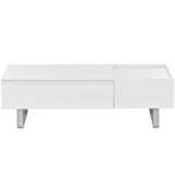 ON-TREND Multi-functional Coffee Table with Lifted Tabletop, Contemporary Cocktail Table with Metal Legs