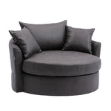 Modern Akili swivel accent chair barrel chair