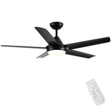 YUHAO 48 In Intergrated LED Ceiling Fan Lighting with Black ABS Blade