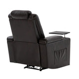 Motion Recliner with USB Charging Port and Hidden Arm Storage, Home Theater Seating with 2 Convenient Cup Holders Design and 360° Swivel Tray Table（old sku: SG000440AAA）