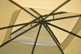 Double Tiered Grill Canopy, Outdoor BBQ Gazebo Tent with UV Protection, Beige