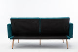 COOLMORE  Velvet  Sofa , Accent sofa .loveseat sofa with rose gold metal feet  and  Teal  Velvet