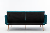 COOLMORE  Velvet  Sofa , Accent sofa .loveseat sofa with rose gold metal feet  and  Teal  Velvet