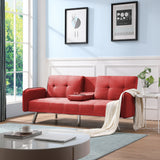 SLEEPER SOFA RED COLOR FABRIC（same as W22339670。Size difference, See Details in page.）
