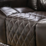 Motion Recliner with USB Charging Port and Hidden Arm Storage, Home Theater Seating with 2 Convenient Cup Holders Design and 360° Swivel Tray Table（old sku: SG000440AAA）