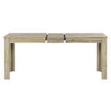 7-Piece Wooden Dining Table Set - Extendable Table with 12” Leaf and 2 Drawers, 6 Dining Chairs with Soft Cushion