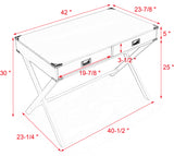 White Computer Desk with Storage, Sturdy Table for home office