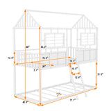 Twin over Twin Size Metal Low Bunk Beds