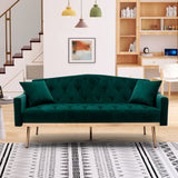 COOLMORE  Velvet  Sofa , Accent sofa .loveseat sofa with Stainless feet  Green  Velvet