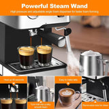 Geek Chef Espresso Machine,Espresso and Cappuccino latte Maker 20 Bar Pump Coffee Machine Compatible with pressure gauge&Milk Frother Steam Wand,stainless steel,1.5L Water Tank(Banned selling Amazon)