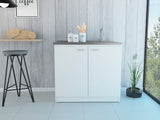 Rectangle 2-Door Utility Sink and Cabinet White