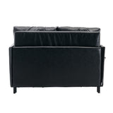 COOLMORE Convertible Sleeper Sofa Bed, Modern Velvet Loveseat Couch with Pull Out Bed, Small Love Seat Futon Sofa Bed with Headboard, 2 Pillows & Side Pockets for Living Room