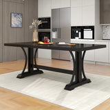 Retro Style Dining Table 78” Wood Rectangular Table, Seats up to 8