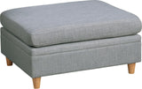 Light Grey Sectional with 2 Ottomans