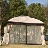 Patio Outdoor Gazebo, Double Roof Soft Canopy Garden Backyard Gazebo with Mosquito Netting Suitable for Lawn, Garden, Backyard and Deck