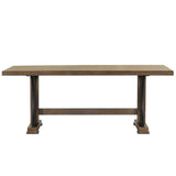 Retro Style Dining Table 78” Wood Rectangular Table, Seats up to 8