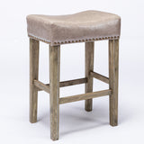 Counter Height 26" Bar Stools for Kitchen Counter Backless Faux Leather