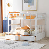 Full over Full Bunk Bed with Drawers