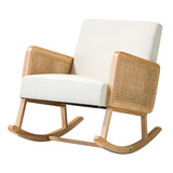 Trachin Rocking Chair with Rattan Arms
