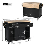 Black Island Kitchen Cart
