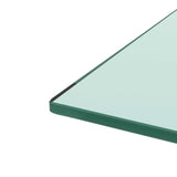 Rectangle Black Glass Coffee Table, Clear Coffee Table