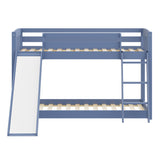 Bunk Bed Twin Over Twin with Slide & Ladder