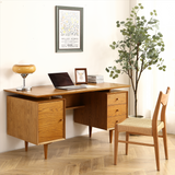 Oak Simple and Elegant Oak Writing Desk - Functional Office Desk