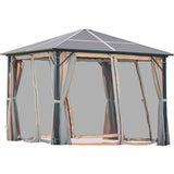 Aluminum Patio Gazebo with Polycarbonate Roof