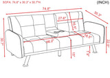 SLEEPER SOFA RED COLOR FABRIC（same as W22339670。Size difference, See Details in page.）