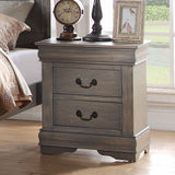 ACME Louis Philippe Nightstand in Antique Gray