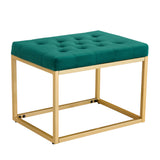 Velvet Shoe Changing Stool,Dark Green Footstool, Square Vanity Chair, Sofa stool,Makup Stool .Vanity Seat ,Rest stool. Piano Bench .Suitable for Clothes Shop,Living room, porch, fitting room Bedroom