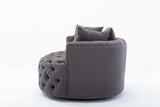Coolmore Modern swivel accent chair  barrel chair  for hotel living room / Modern  leisure chair  Grey