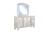 Queen 4 PC LED Bedroom set made with Wood in White