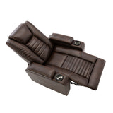 Orisfur. Power Motion Recliner with Adjustable Headrest,  Home Theater Seating with Hidden Arm Storage and Convenient Cup Holder Design