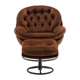 Accent chair  TV Chair  Living room Chair  with Ottoman-BROWN