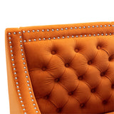 COOLMORE  accent armchair living room chair  with nailheads and solid wood legs