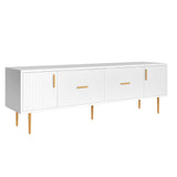 U-Can Modern TV Stand with 5 Champagne Legs - Durable, Stylish and Spacious，TVS Up to 75''