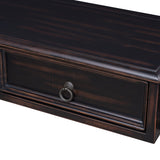 TREXM Console Table Sofa Table with Drawers for Entryway with Projecting Drawers and Long Shelf (Espresso)