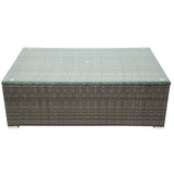 Patio Furniture Sets, 7-Piece Patio Wicker Sofa , Cushions, Chairs , a Loveseat , a Table and a Storage Box