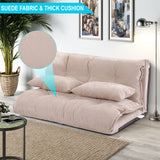 Orisfur. Lazy Sofa Adjustable Folding Futon Sofa Video Gaming Sofa with Two Pillows