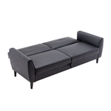 Black Folding Flat folding Sofa Bed with Storage Box