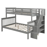 Stairway Twin-Over-Full Bunk Bed with Storage