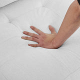 U shape Modular Sectional Sofa，DIY Combination，includes Seven Single Chair， Four Corner and One Ottoman，Ivory