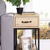 Nightstand with Drawer, Stable and Sturdy Construction