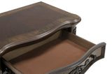 Elegant Nightstand with 3 Drawers Cherry Finish