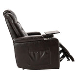 Motion Recliner with USB Charging Port and Hidden Arm Storage, Home Theater Seating with 2 Convenient Cup Holders Design and 360° Swivel Tray Table（old sku: SG000440AAA）
