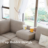 Sectional Corner Sofa L-shape with Storage Ottoman