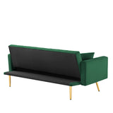 GREEN Convertible Folding Futon Sofa Bed , Sleeper Sofa Couch for Compact Living Space.