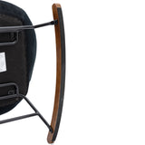 Tufted Upholstered Padded Seat Rocking Chair-Velvet Black